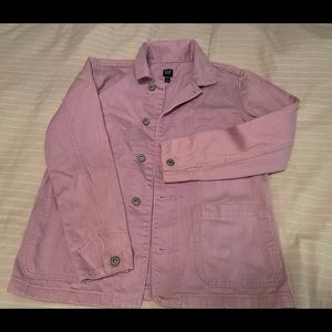 GAP kids lavender button up denim jacket.
